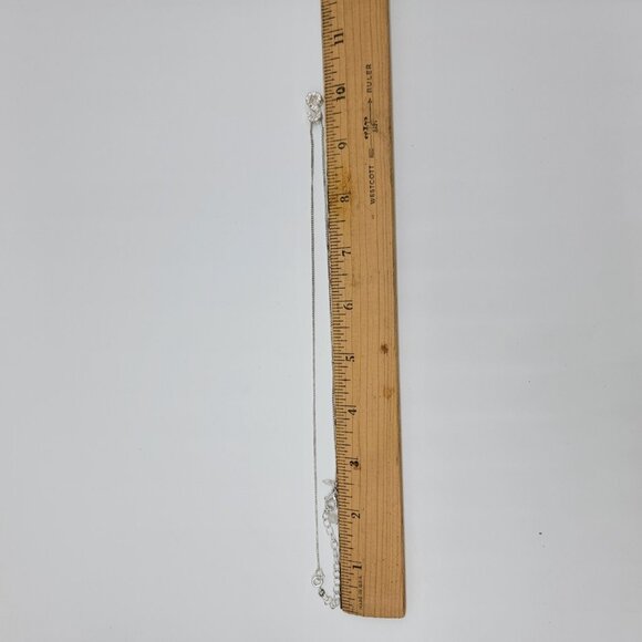 NEW Avon Dazzling Initial Necklace S Silver Tone Rhinestones New In‎ Box - Picture 3 of 5